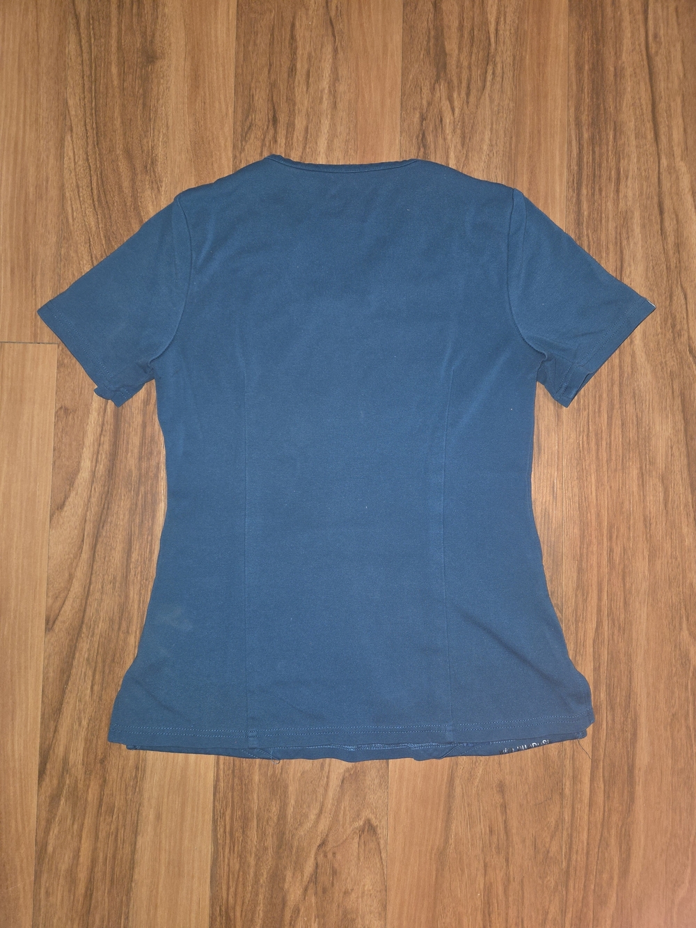 Jaanuu Women's Teal V-Neck Short Sleeve Scrub Top - Picture 2 of 2